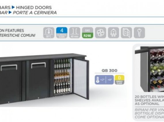 Retrobanco refrigerato 3 porte QB 300